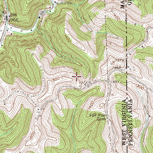 Topographic Map of George Wahl Spring, WV