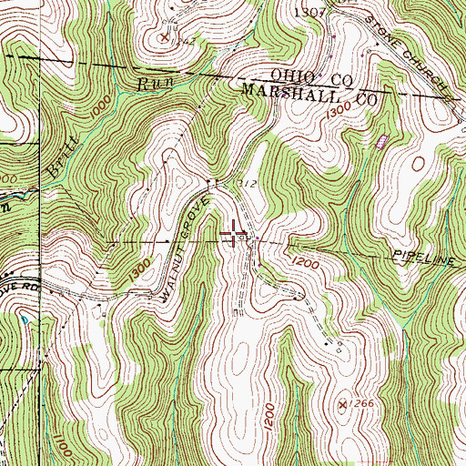 Topographic Map of Thomas Elliot Spring, WV