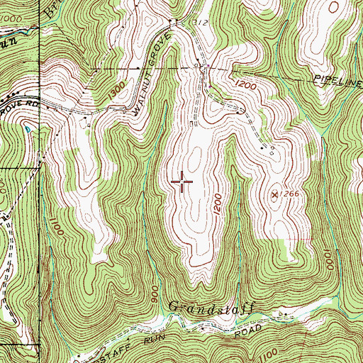 Topographic Map of Thomas Elliott Spring, WV
