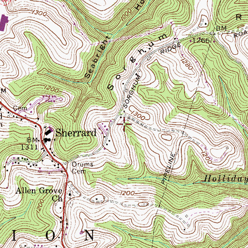 Topographic Map of Ivan McCombs Spring, WV