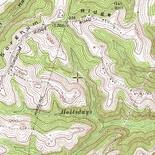 Topographic Map of Ivan McCombs Spring, WV
