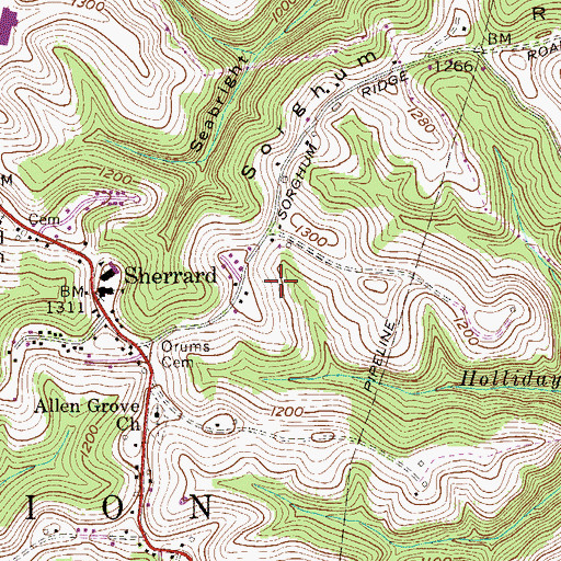 Topographic Map of Ivan McCombs Spring, WV