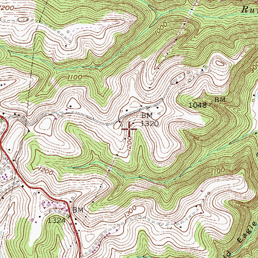 Topographic Map of Ivan Dean Spring, WV