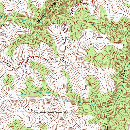 Topographic Map of Charles Hoskins Spring, WV