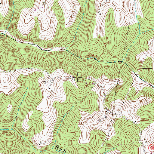 Topographic Map of Roland Mason Spring, WV