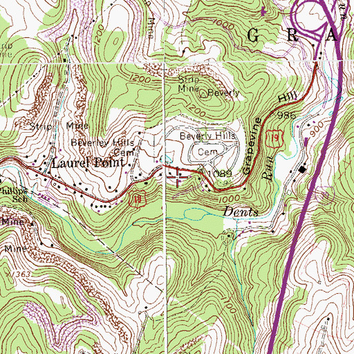 Topographic Map of H E Shultz Spring, WV