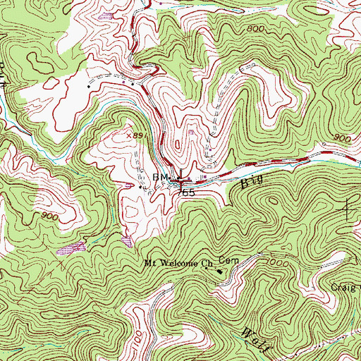 Topographic Map of Algeria (historical), WV