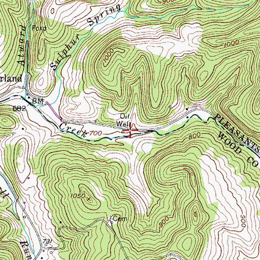 Topographic Map of Borland School (historical), WV