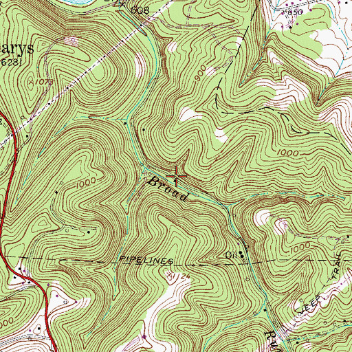 Topographic Map of Broad Run School (historical), WV