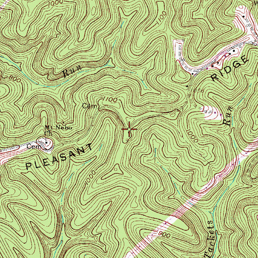 Topographic Map of Browns School (historical), WV