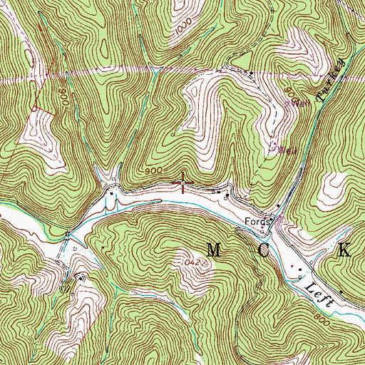 Topographic Map of Center Valley School (historical), WV