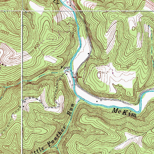 Topographic Map of Crisp (historical), WV