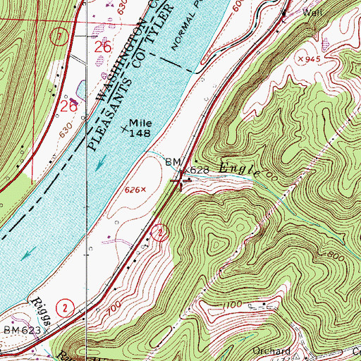 Topographic Map of Engle Run School (historical), WV