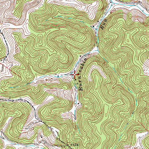 Topographic Map of Glenwood School (historical), WV