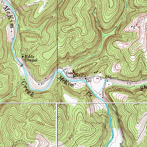 Topographic Map of Hebron Cemetery, WV