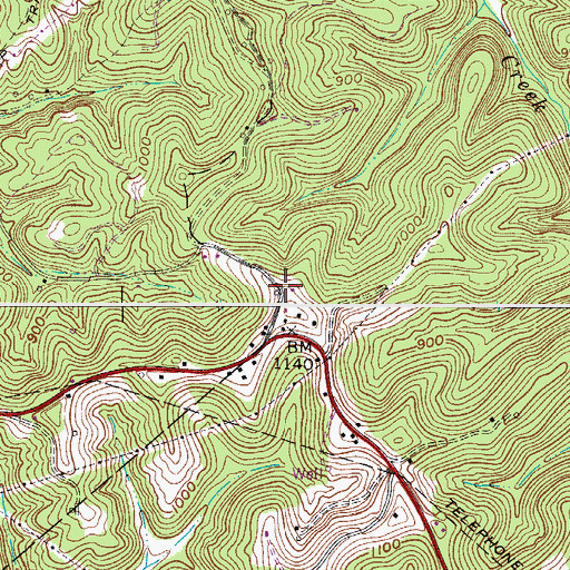 Topographic Map of Lobell School (historical), WV