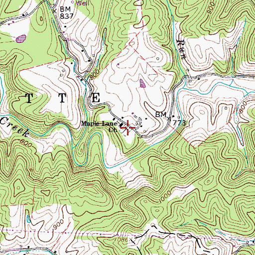 Topographic Map of Maple Lane Cemetery, WV