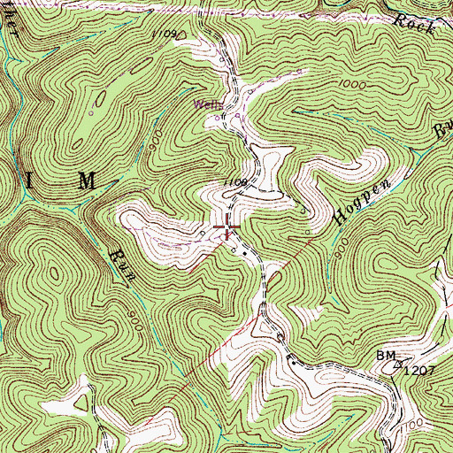 Topographic Map of Oak Hill School (historical), WV
