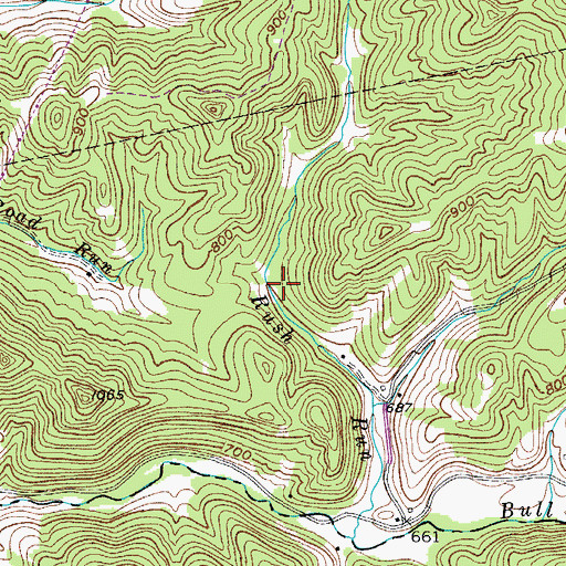 Topographic Map of Rush Run School (historical), WV
