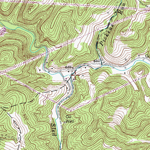 Topographic Map of Sled Run School (historical), WV