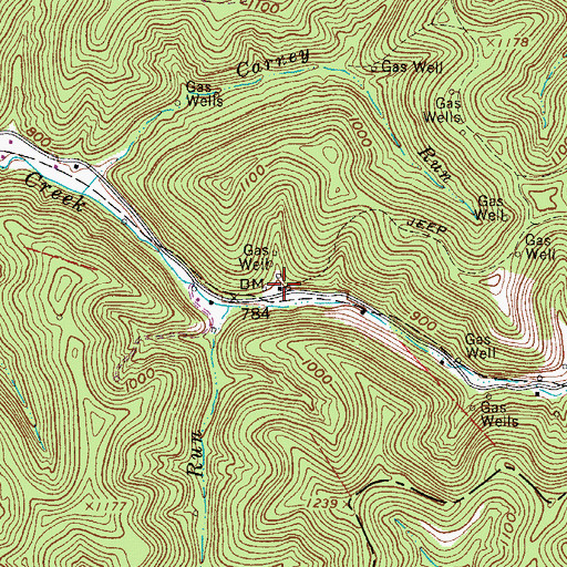 Topographic Map of Spice Run School (historical), WV