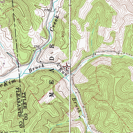 Topographic Map of Brush Run School (historical), WV