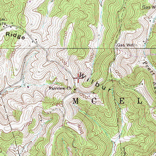 Topographic Map of Fairview School (historical), WV