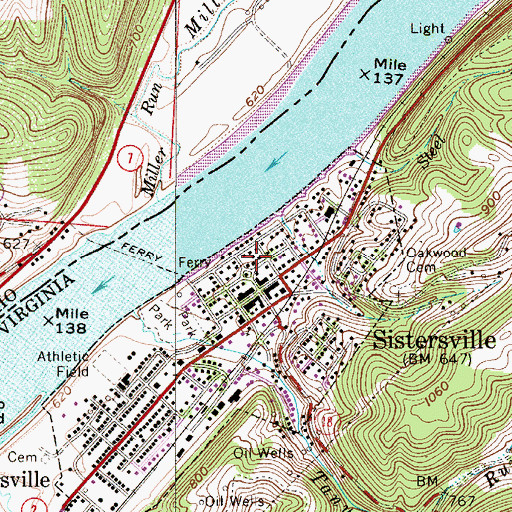 Topographic Map of First Methodist Episcopal Church, WV