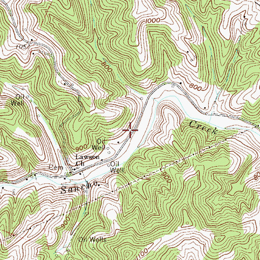 Topographic Map of Golden Down School (historical), WV