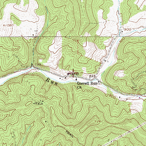 Topographic Map of Gorrell Run School (historical), WV