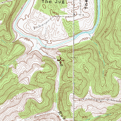 Topographic Map of Jug Run School (historical), WV