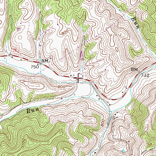 Topographic Map of Luzon, WV