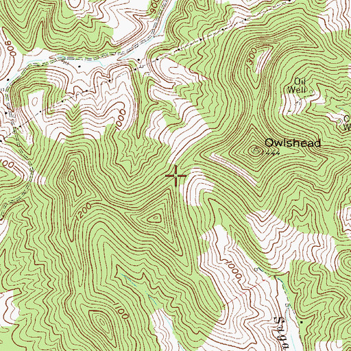 Topographic Map of Mountain View School (historical), WV