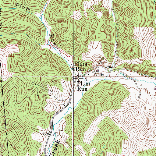 Topographic Map of Plum Road School (historical), WV