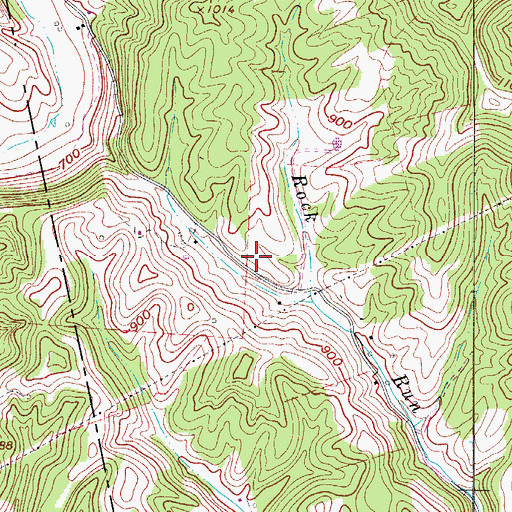 Topographic Map of Rock Run School (historical), WV
