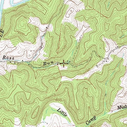 Topographic Map of Ross Run School (historical), WV