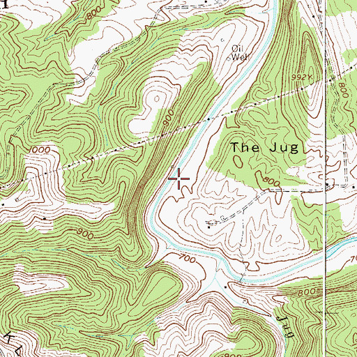 Topographic Map of Tyler County, WV