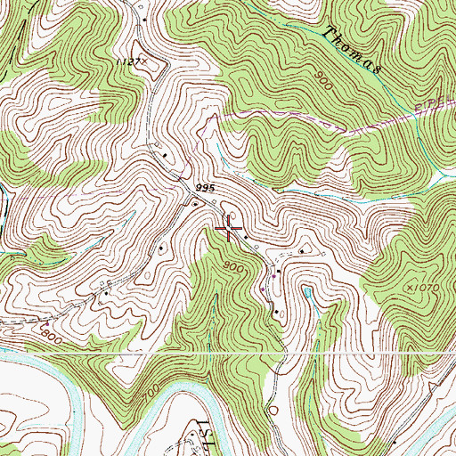 Topographic Map of Keller School (historical), WV