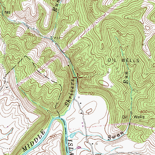 Topographic Map of Sugar Grove School (historical), WV