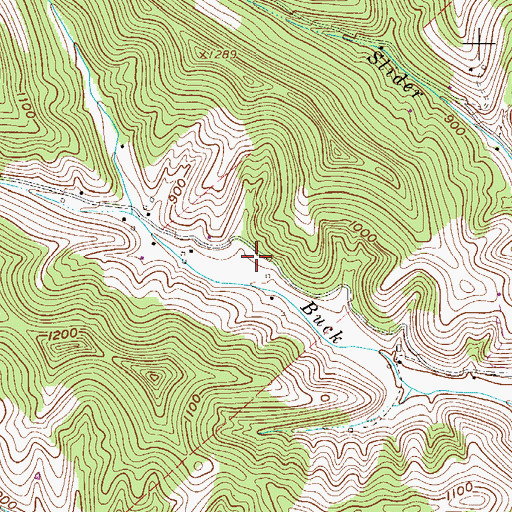 Topographic Map of Sugar Valley School (historical), WV