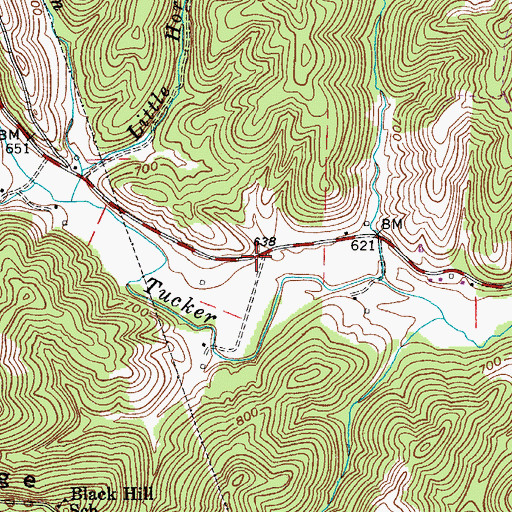 Topographic Map of Pleasant Valley School (historical), WV