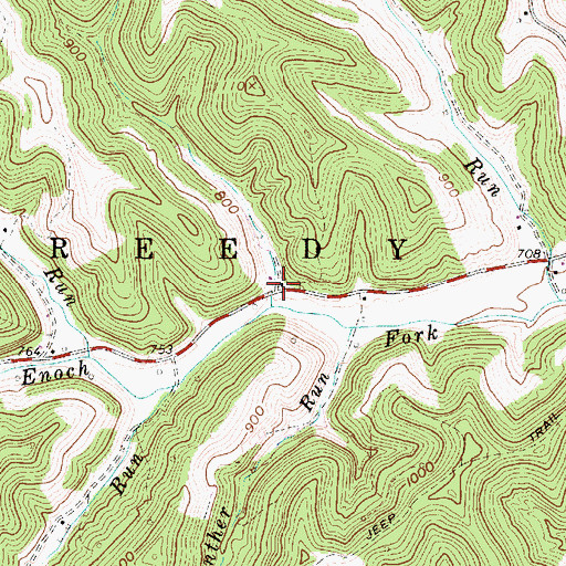 Topographic Map of Bryan School (historical), WV