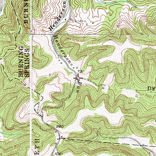 Topographic Map of Calm School (historical), WV