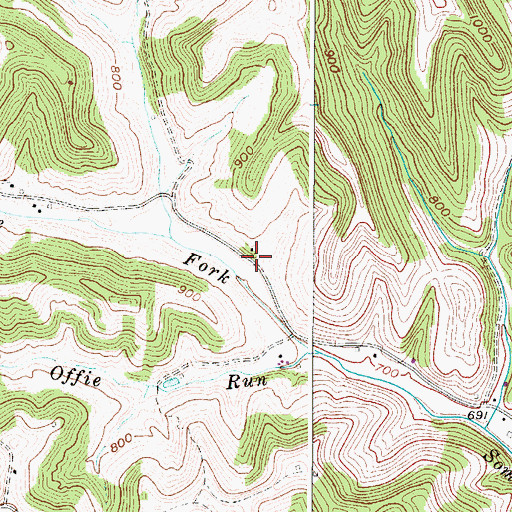 Topographic Map of College Grove School (historical), WV