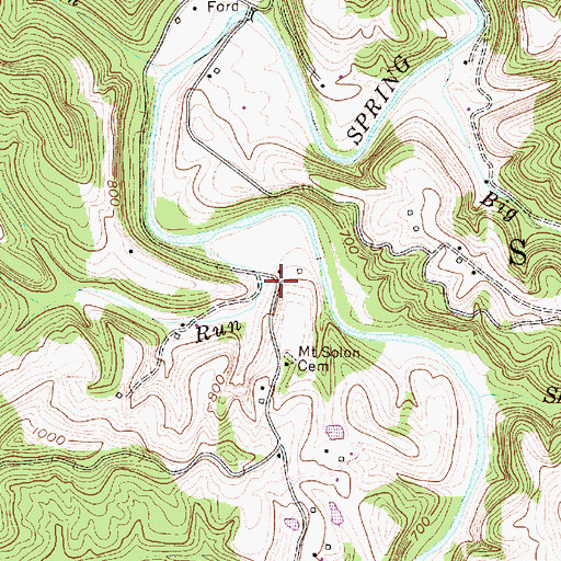 Topographic Map of Evelyn (historical), WV