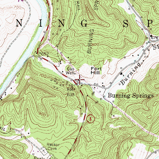 Topographic Map of Ruble Church, WV