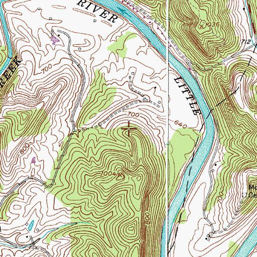 Topographic Map of Wirt County, WV