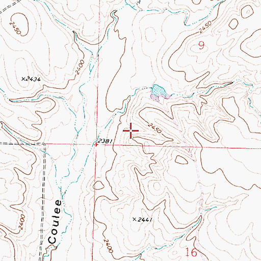 Topographic Map of Valley County, MT