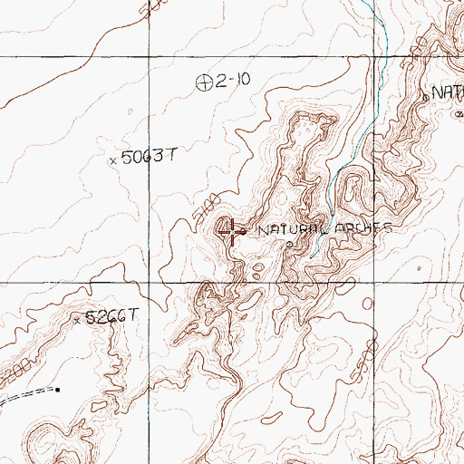 Topographic Map of Genevieves Arch, AZ
