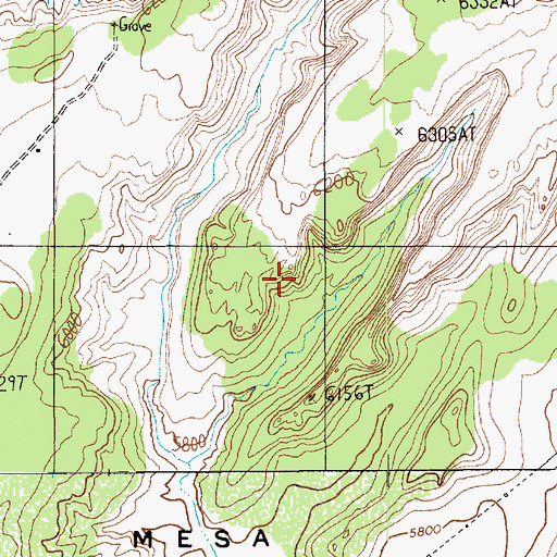 Topographic Map of Standing Cow Arch, AZ